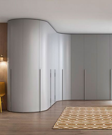 Шкаф купе округлой формы